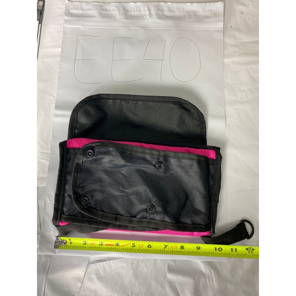 Black Pink Foldable Travel Toiletry Bag Organizer Snap Closure